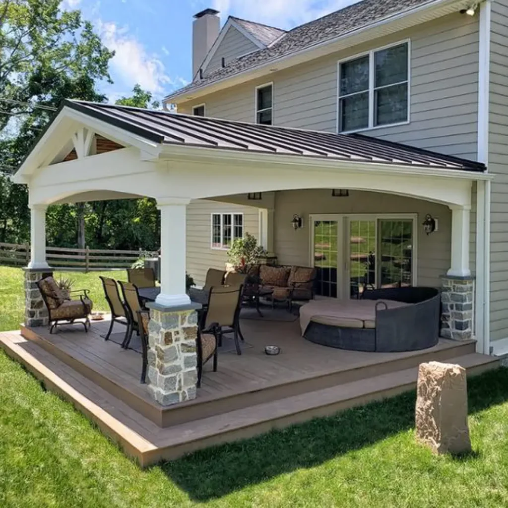 a back porch of a house