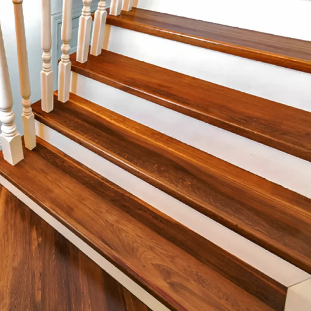 a close up of a staircase